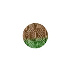 Knitted Wool Square Beige Green 1  Mini Magnets by snowwhitegirl