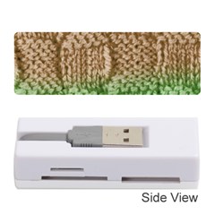 Knitted Wool Square Beige Green Memory Card Reader (stick)  by snowwhitegirl