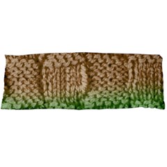 Knitted Wool Square Beige Green Body Pillow Case Dakimakura (two Sides) by snowwhitegirl