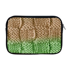 Knitted Wool Square Beige Green Apple Macbook Pro 17  Zipper Case by snowwhitegirl