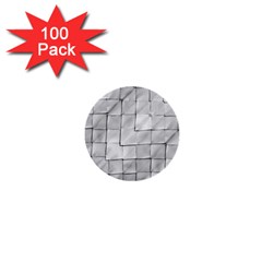 Silver Grid Pattern 1  Mini Buttons (100 Pack)  by dflcprints