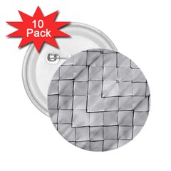 Silver Grid Pattern 2 25  Buttons (10 Pack)  by dflcprints