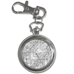 Silver Grid Pattern Key Chain Watches by dflcprints