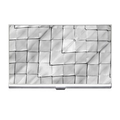 Silver Grid Pattern Business Card Holders by dflcprints