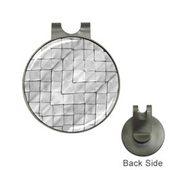 Silver Grid Pattern Hat Clips With Golf Markers by dflcprints