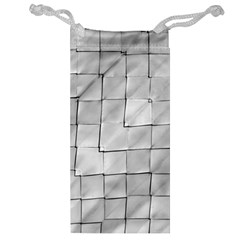 Silver Grid Pattern Jewelry Bag