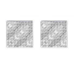 Silver Grid Pattern Cufflinks (square) by dflcprints