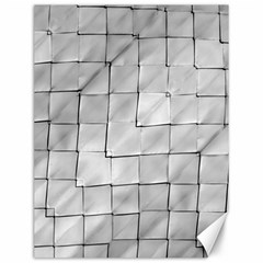 Silver Grid Pattern Canvas 12  X 16   by dflcprints