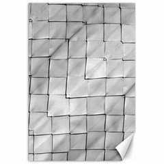 Silver Grid Pattern Canvas 20  X 30   by dflcprints