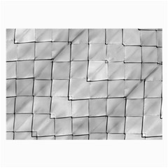 Silver Grid Pattern Large Glasses Cloth (2-side) by dflcprints