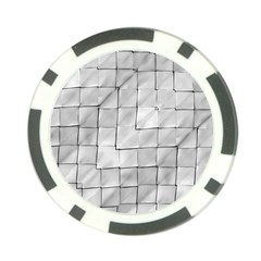 Silver Grid Pattern Poker Chip Card Guard by dflcprints