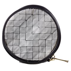 Silver Grid Pattern Mini Makeup Bags by dflcprints