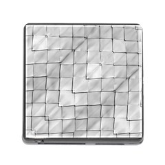 Silver Grid Pattern Memory Card Reader (square) by dflcprints