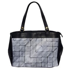 Silver Grid Pattern Office Handbags by dflcprints