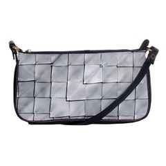 Silver Grid Pattern Shoulder Clutch Bags by dflcprints