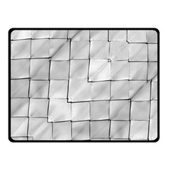 Silver Grid Pattern Fleece Blanket (small) by dflcprints