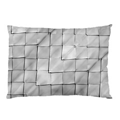 Silver Grid Pattern Pillow Case (two Sides) by dflcprints