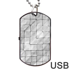 Silver Grid Pattern Dog Tag Usb Flash (one Side) by dflcprints