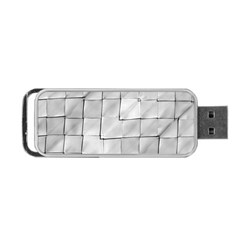 Silver Grid Pattern Portable Usb Flash (two Sides) by dflcprints