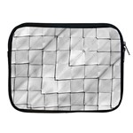 Silver Grid Pattern Apple iPad 2/3/4 Zipper Cases Front