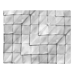 Silver Grid Pattern Double Sided Flano Blanket (large)  by dflcprints