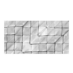 Silver Grid Pattern Satin Wrap by dflcprints