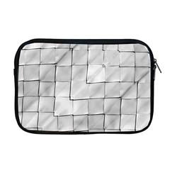 Silver Grid Pattern Apple Macbook Pro 17  Zipper Case by dflcprints