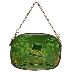 Happy St  Patrick s Day With Clover Chain Purses (two Sides)  by FantasyWorld7