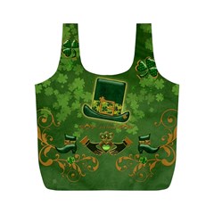 Happy St  Patrick s Day With Clover Full Print Recycle Bags (m)  by FantasyWorld7