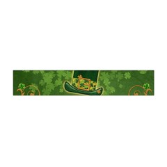 Happy St  Patrick s Day With Clover Flano Scarf (mini) by FantasyWorld7