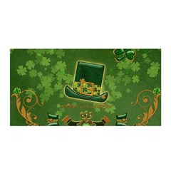 Happy St  Patrick s Day With Clover Satin Wrap by FantasyWorld7