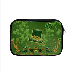 Happy St  Patrick s Day With Clover Apple Macbook Pro 15  Zipper Case by FantasyWorld7