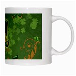 Happy st. patrick s day with clover White Mugs Right