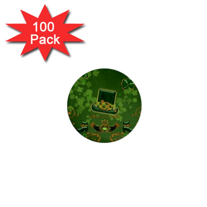 Happy st. patrick s day with clover 1  Mini Buttons (100 pack) 