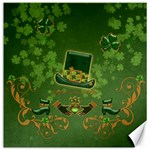 Happy st. patrick s day with clover Canvas 16  x 16   15.2 x15.41  Canvas - 1