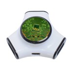 Happy st. patrick s day with clover 3-Port USB Hub Front