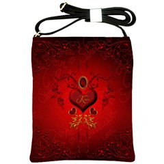 Wonderful Hearts, Kisses Shoulder Sling Bags by FantasyWorld7