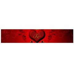 Wonderful Hearts, Kisses Large Flano Scarf 