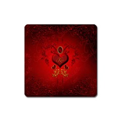 Wonderful Hearts, Kisses Square Magnet by FantasyWorld7