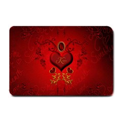 Wonderful Hearts, Kisses Small Doormat  by FantasyWorld7