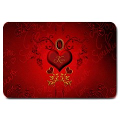 Wonderful Hearts, Kisses Large Doormat  by FantasyWorld7