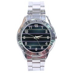 Modern Abtract Linear Design Stainless Steel Analogue Watch by dflcprints