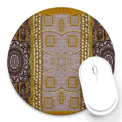 Gothic In Modern Stars And Pearls Round Mousepads by pepitasart