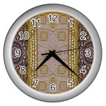 Gothic In Modern Stars And Pearls Wall Clocks (Silver)  Front