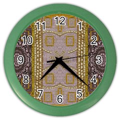 Gothic In Modern Stars And Pearls Color Wall Clocks by pepitasart