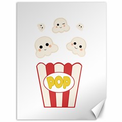 Cute Kawaii Popcorn Canvas 36  X 48   by Valentinaart