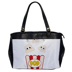 Cute Kawaii Popcorn Office Handbags by Valentinaart