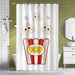 Cute Kawaii Popcorn Shower Curtain 48  X 72  (small)  by Valentinaart