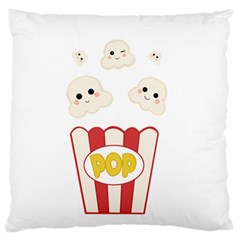 Cute Kawaii Popcorn Standard Flano Cushion Case (two Sides) by Valentinaart