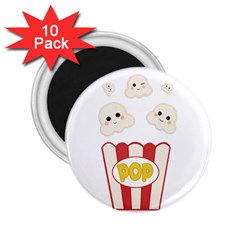 Cute Kawaii Popcorn 2 25  Magnets (10 Pack)  by Valentinaart